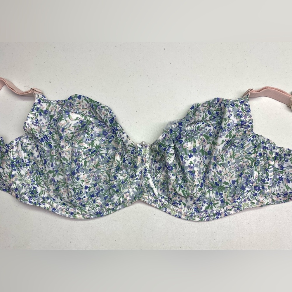 NWT Bravissimo BLU/PNK Unlined Underwire, 34H *P1101